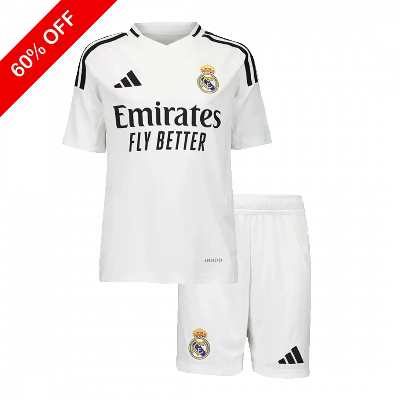 Real Madrid Home Kids Soccer Jerseys Kit