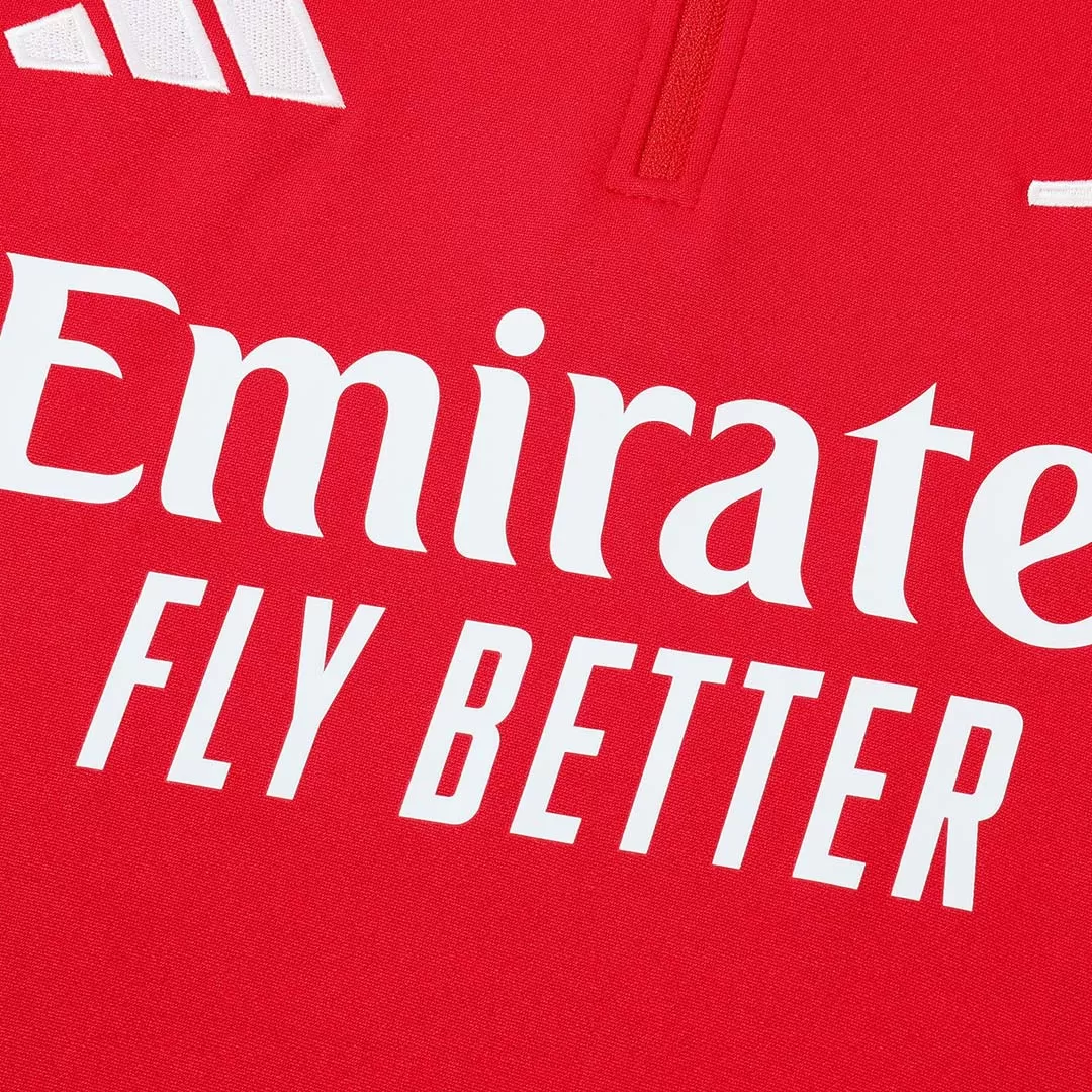 Arsenal 1/4 Zip Tracksuit 2025/26 Kids Red - Image 6