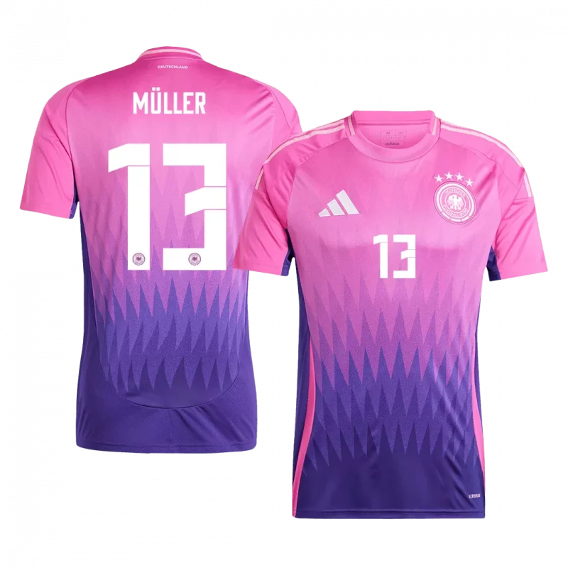 MÜLLER #13 Germany Away Soccer Jersey EURO