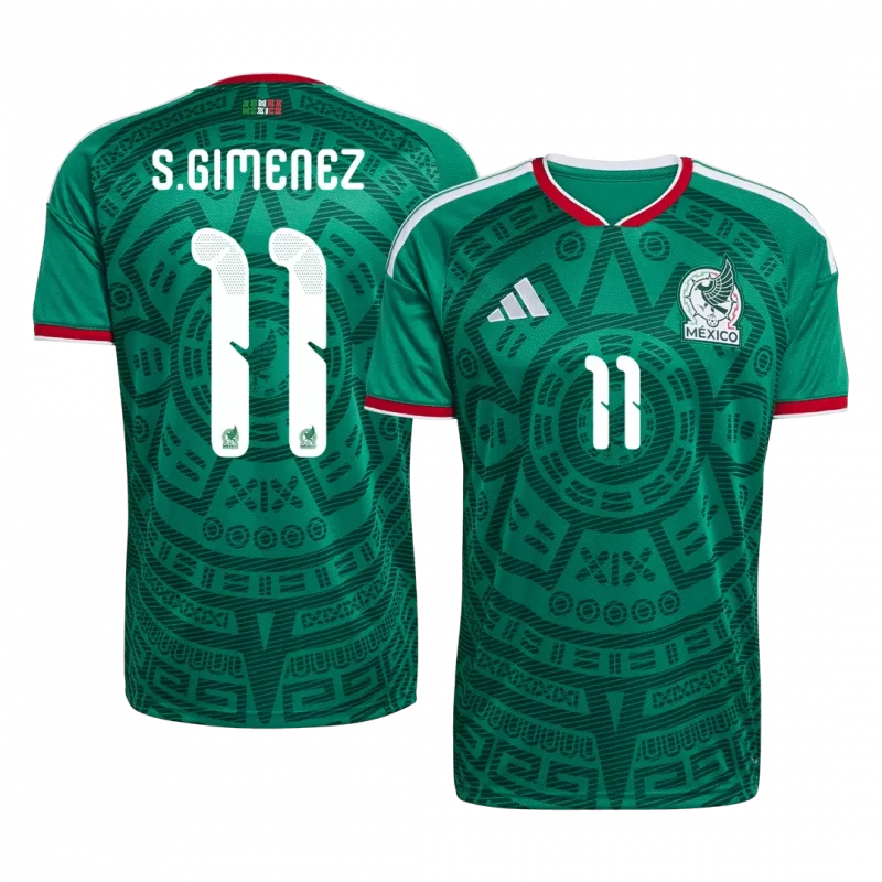 S.GIMENEZ #11 Mexico Home Soccer Jersey World Cup 2026