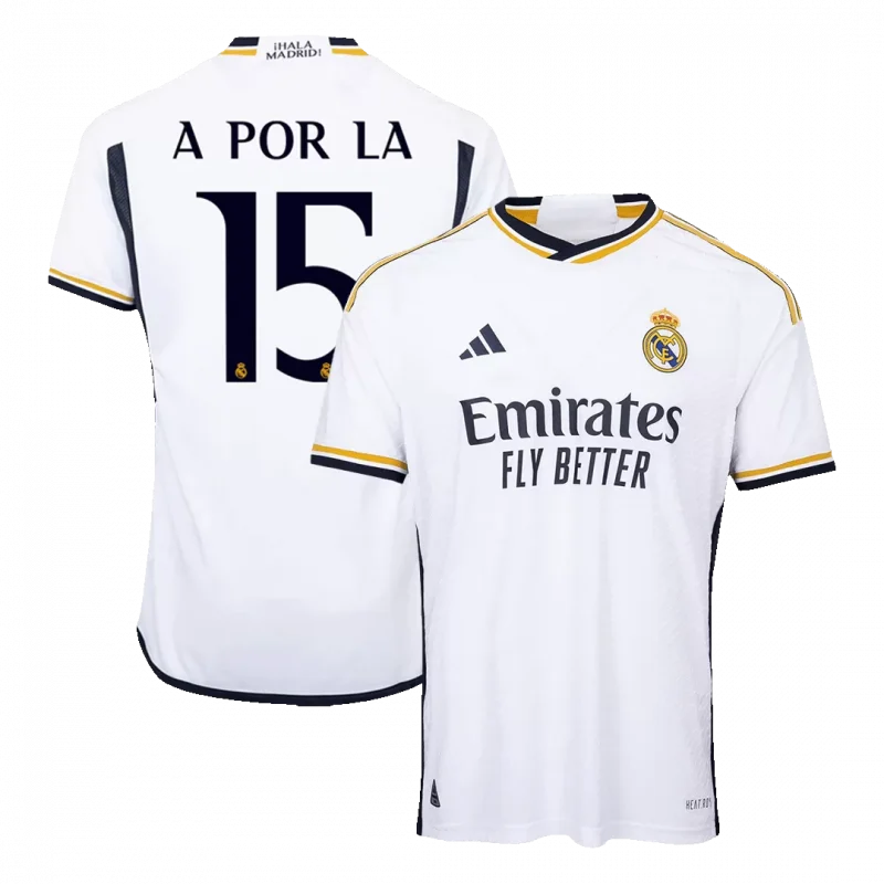 A POR LA #15 Real Madrid Home Authentic Soccer Jersey 2023/24