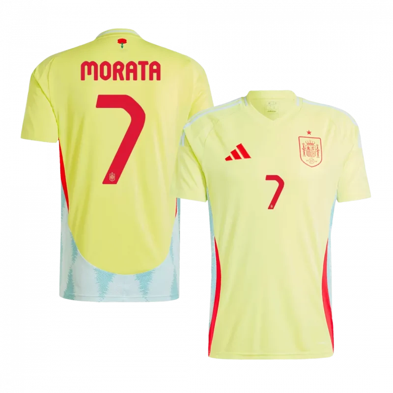 MORATA #7 Spain Away Soccer Jersey EURO