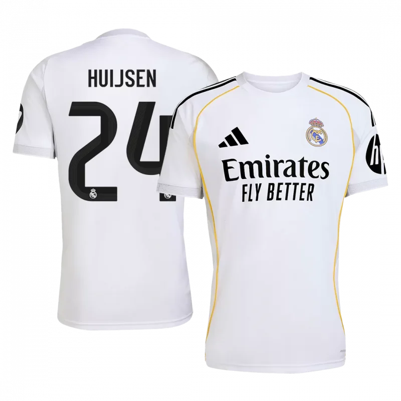 HUIJSEN #24 Real Madrid Home Soccer Jersey 2025/26
