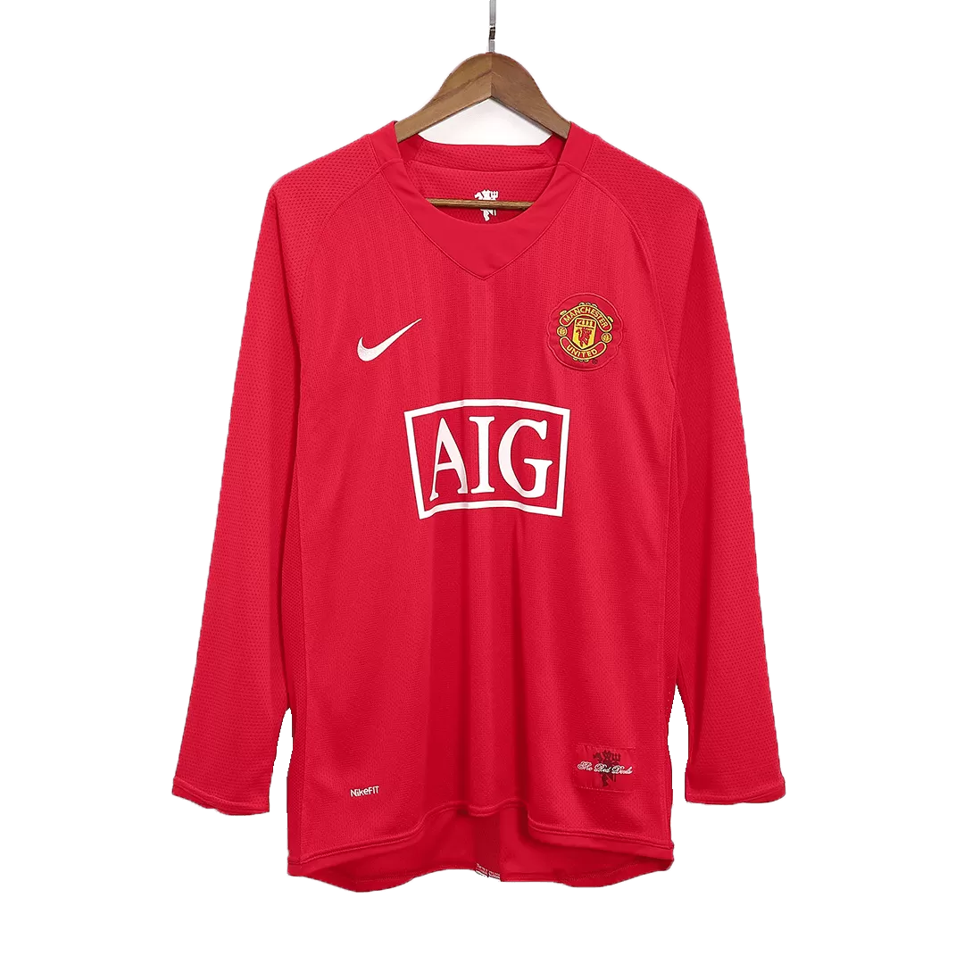 Vintage Soccer Jersey ROONEY #10 Manchester United Home Long Sleeve 2007/08 - Image 2