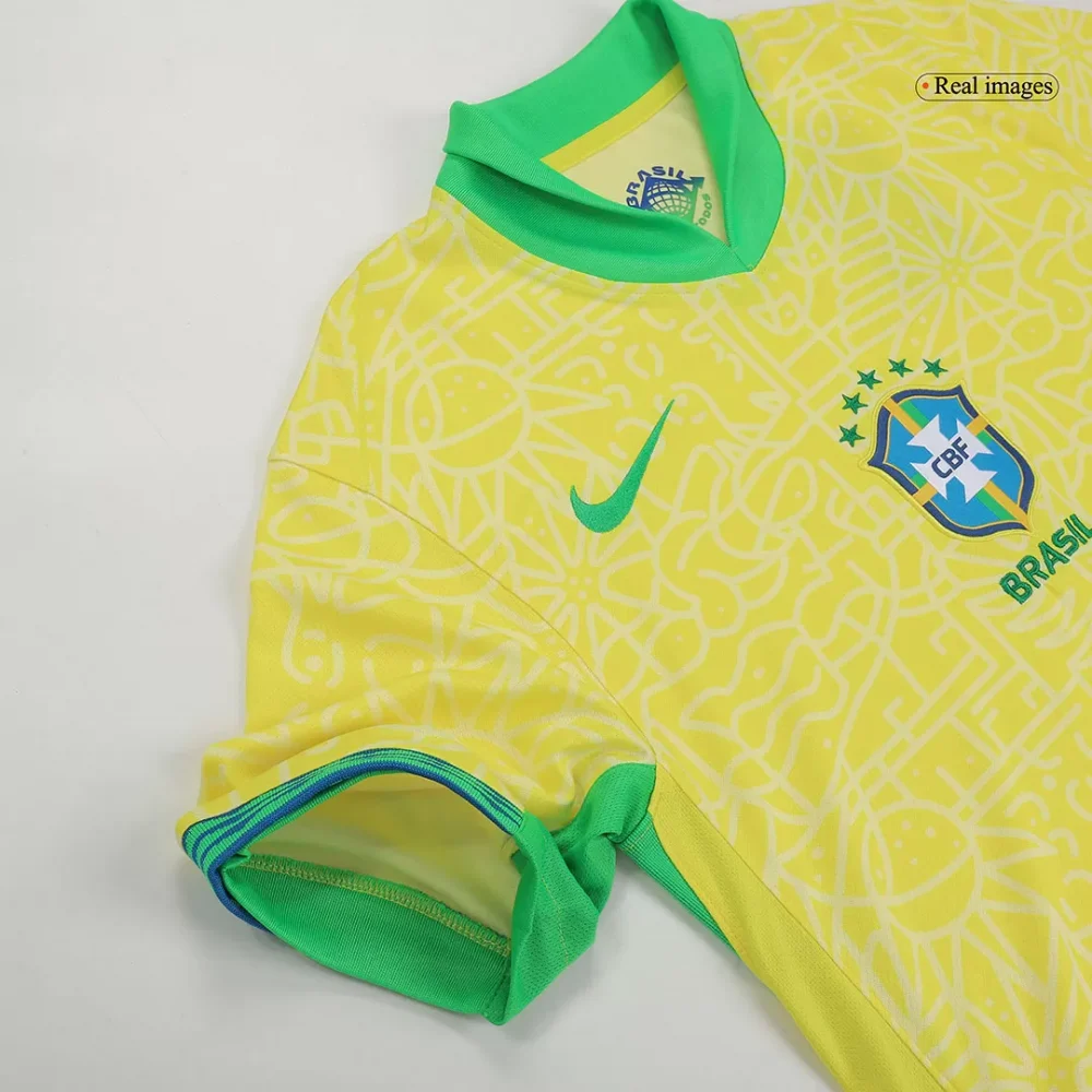 VINI JR. #7 Brazil Home Soccer Jersey Copa America - Image 5