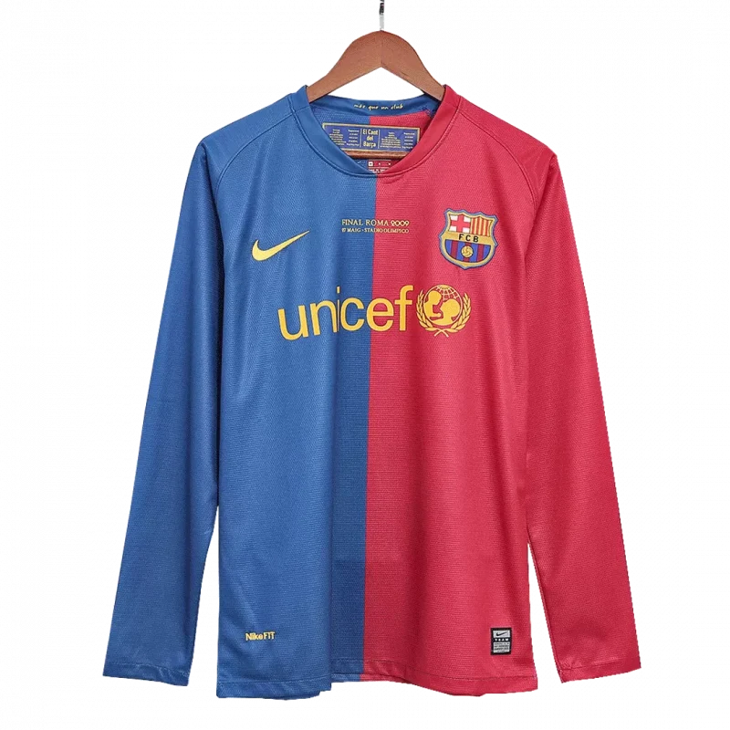 Vintage Soccer Shirts Barcelona Home Long Sleeve 2008/09 - UCL Final