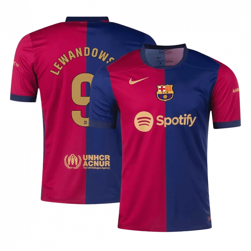 LEWANDOWSKI #9 Barcelona Home Soccer Jersey