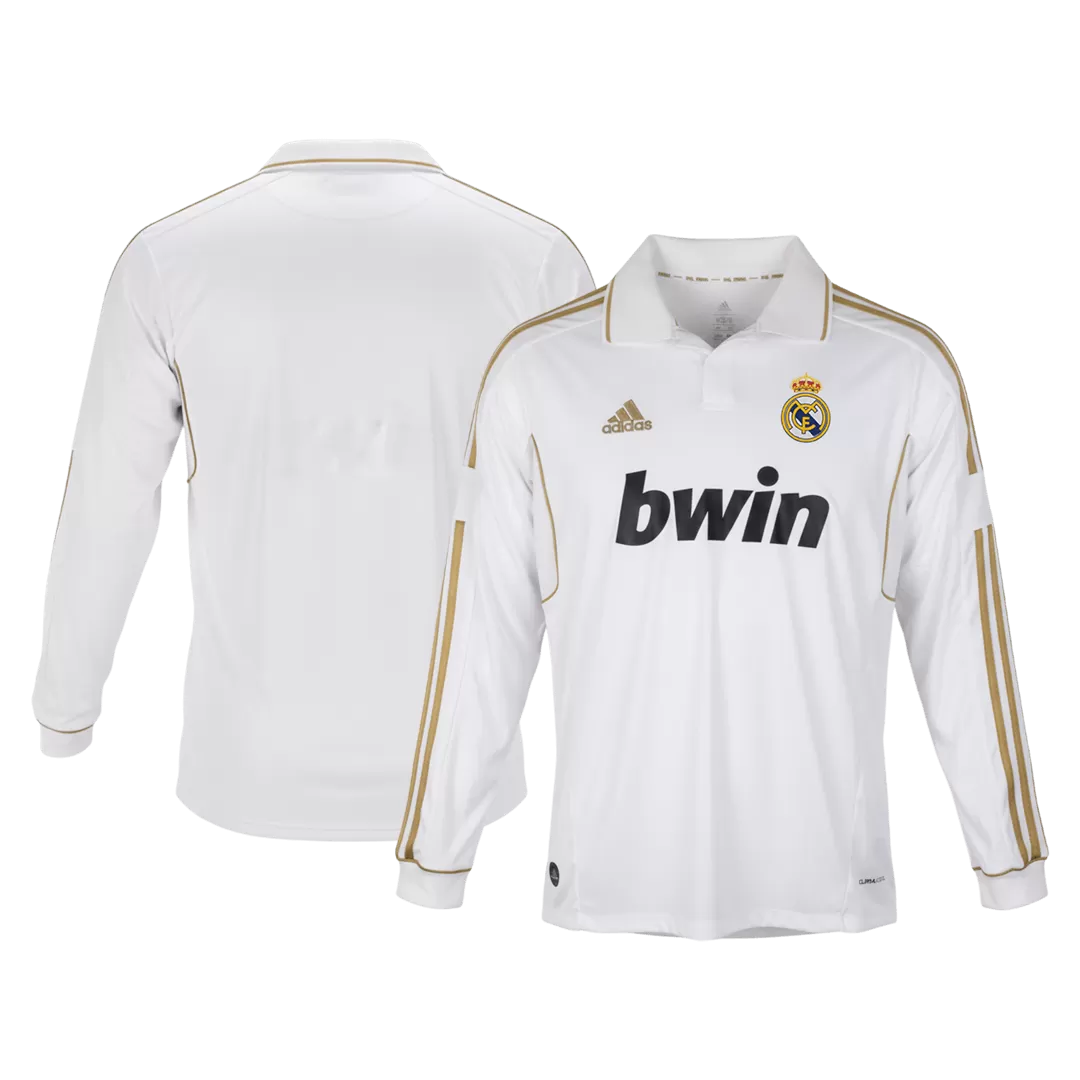 Retro Soccer Jersey Real Madrid Home Long Sleeve 2011/12 - Image 3