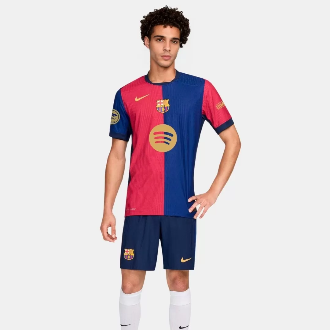 Barcelona Home Authentic Soccer Jersey Spotify Logo Without Text - Image 4