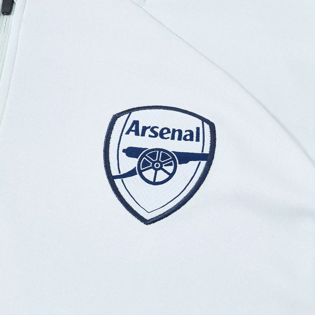 Arsenal 1/4 Zip Tracksuit 2025/26 Kids White - Image 9