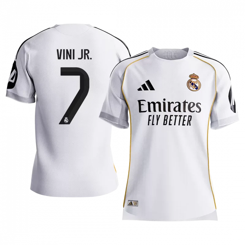 VINI JR. #7 Real Madrid Home Authentic Soccer Jersey 2025/26