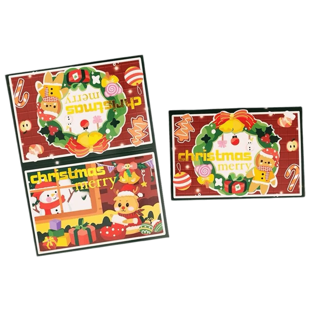 Custom Christmas Card – Christmas Wreath – Personalized Message