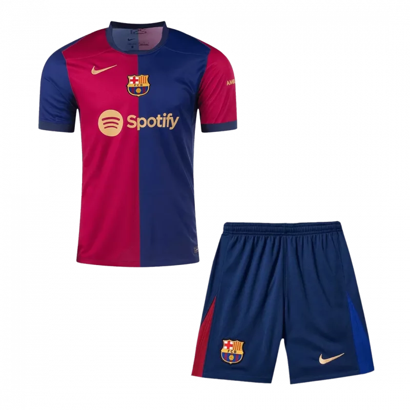 Barcelona Home Soccer Jersey Kit(Jersey+Shorts)