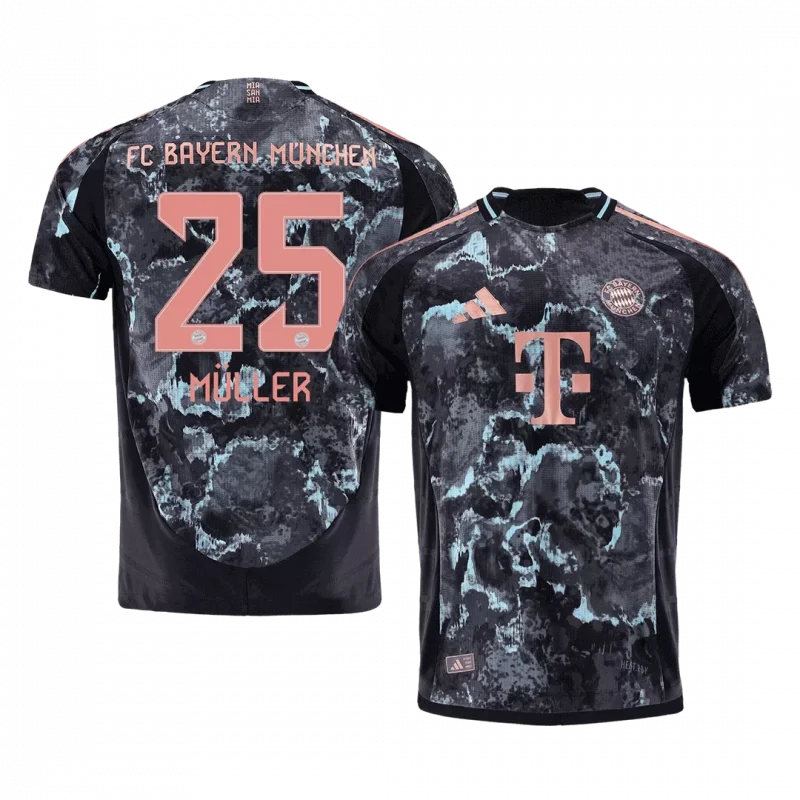 MÜLLER #25 Bayern Munich Away Authentic Soccer Jersey