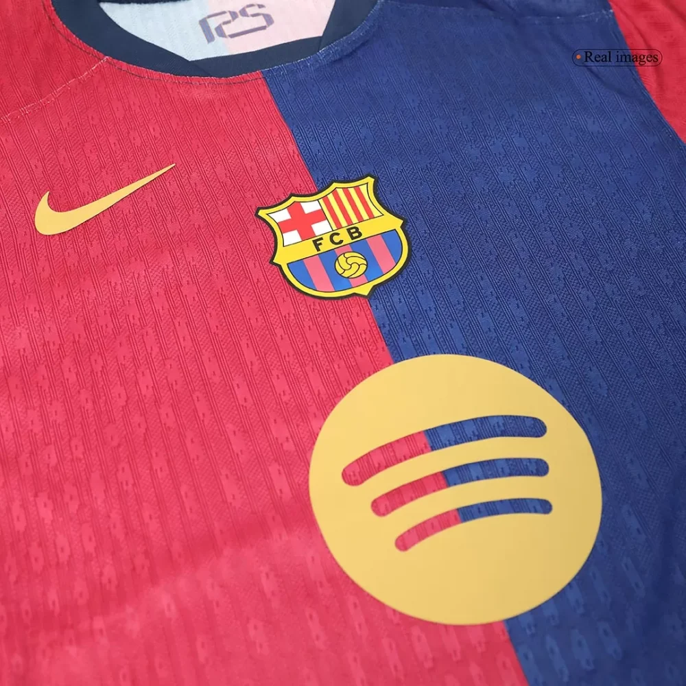 F.DE JONG #21 Barcelona Home Authentic Soccer Jersey - Spotify Logo Without Text - Image 6
