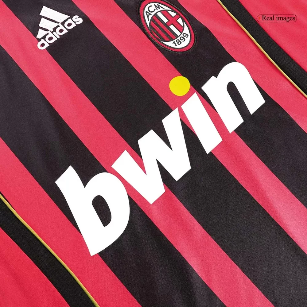 Vintage Soccer Jersey KAKA' #22 AC Milan Home Long Sleeve 2006/07 - Image 5