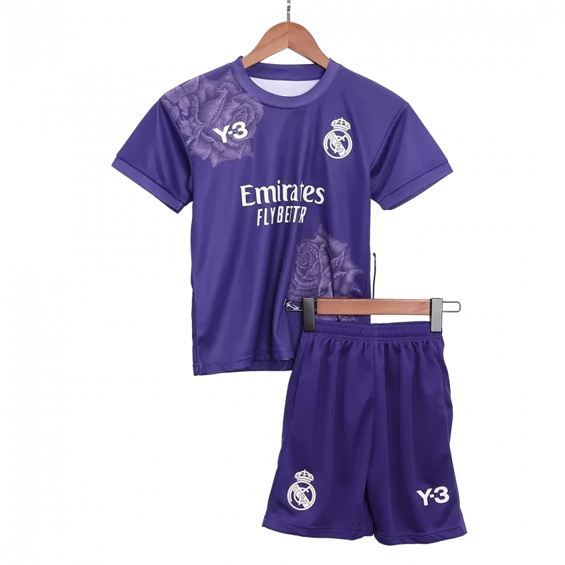Real Madrid Fourth Away Kids Soccer Jerseys Kit 2023/24