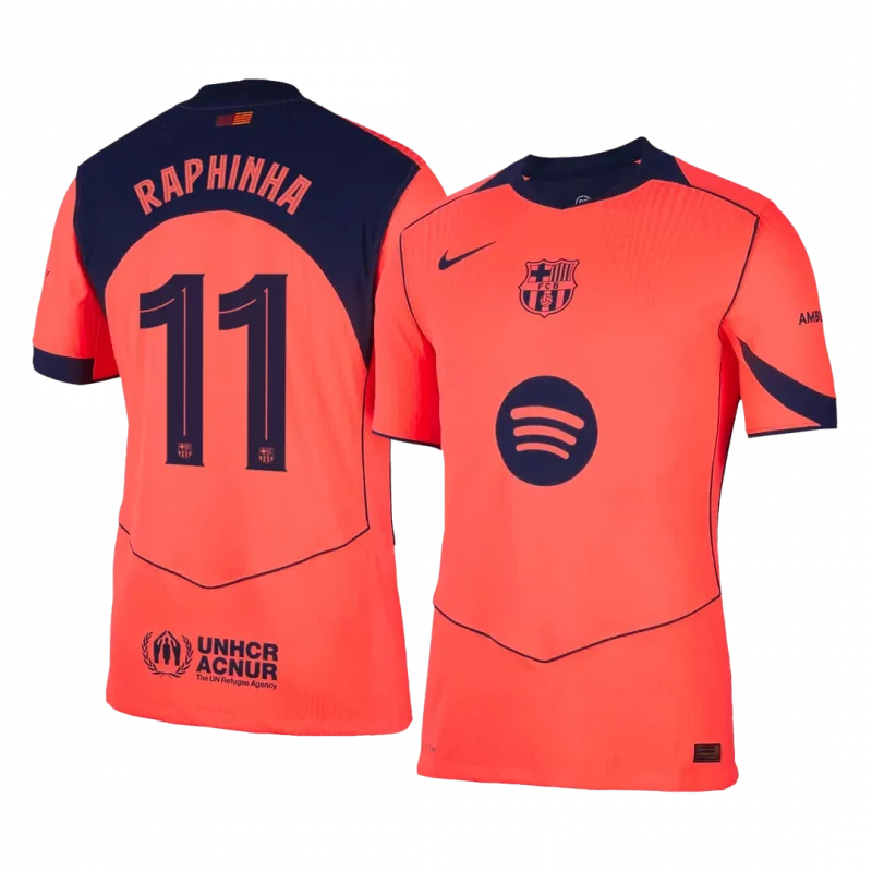 RAPHINHA #11 Barcelona Third Away Authentic Soccer Jersey 2025/26 - UCL