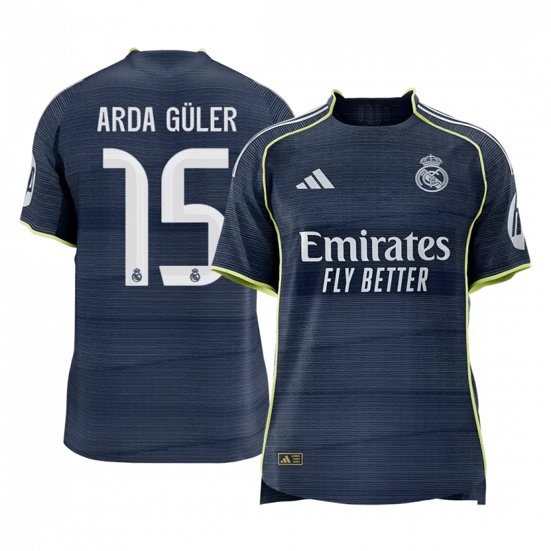 ARDA GÜLER #15 Real Madrid Away Player Version Jersey 2025/26