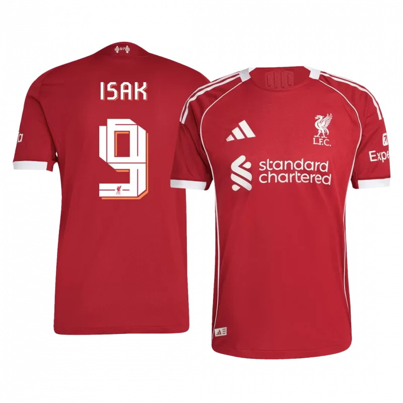 ISAK #9 Liverpool Home Authentic Soccer Jersey 2025/26