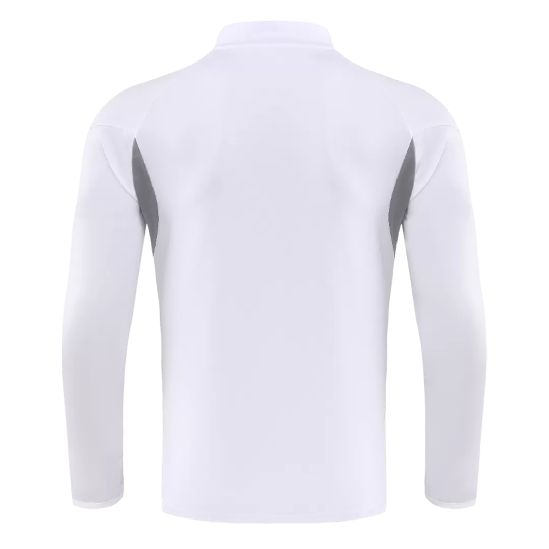 Real Madrid 1/4 Zip Tracksuit 2025/26 White - Image 4