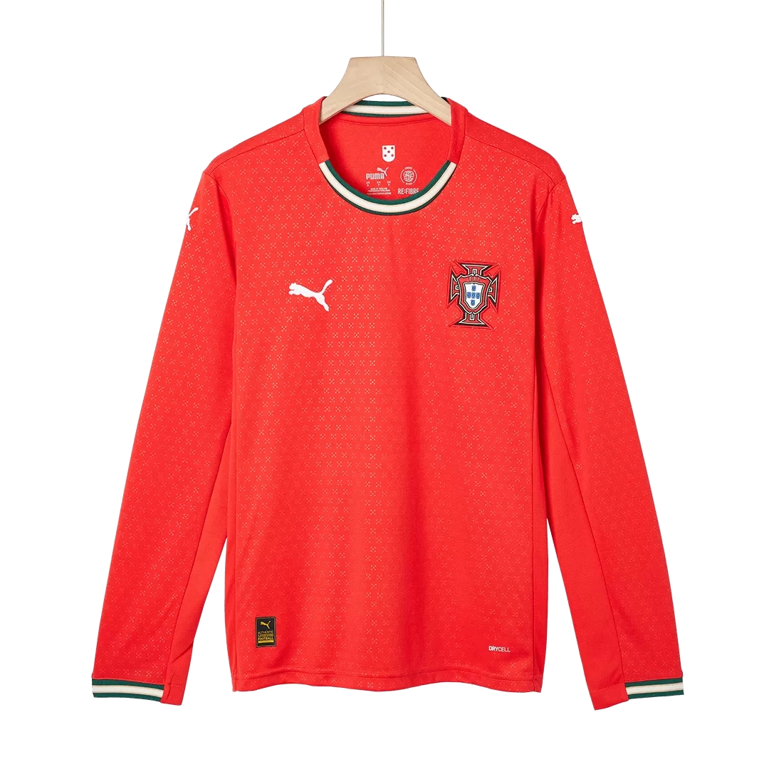 RONALDO #7 Portugal Home Long Sleeve Soccer Jersey 2025 - Image 4