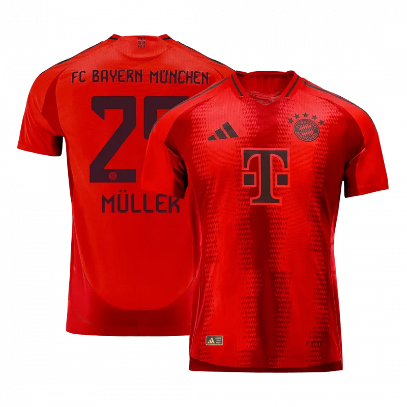 MÜLLER #25 Bayern Munich Home Authentic Soccer Jersey