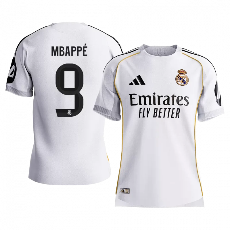 MBAPPÉ #9 Real Madrid Home Authentic Soccer Jersey 2025/26