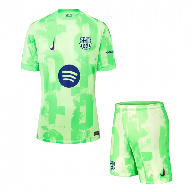 Barcelona Third Away Jerseys Kit - (Spotify Logo Without Text)
