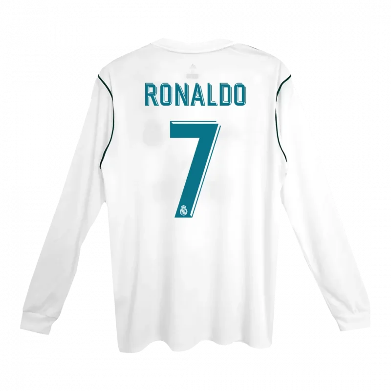 Vintage Soccer Jersey RONALDO #7 Real Madrid Home Long Sleeve 2017/18