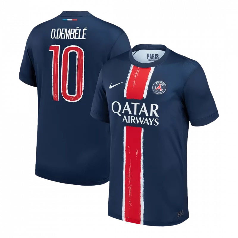O.DEMBÉLÉ #10 PSG Home Soccer Jersey -UCL