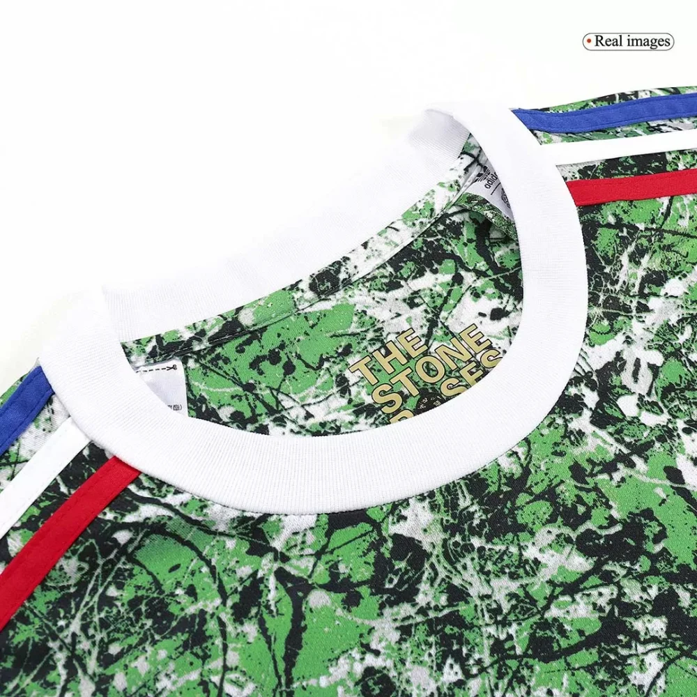 Manchester United X Stone Roses Pre-Match Soccer Jersey 2023/24 Green - Image 6