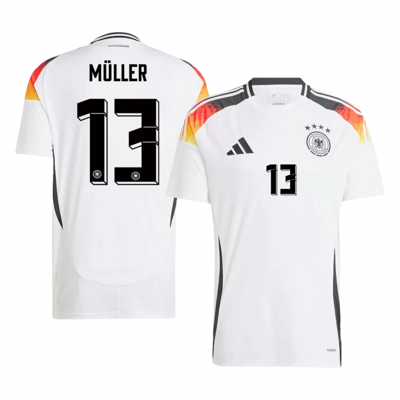 MÜLLER #13 Germany Home Soccer Jersey EURO