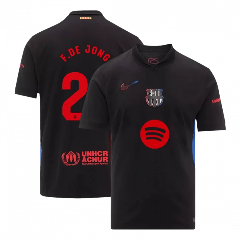 F.DE JONG #21 Barcelona Away Soccer Jersey- Spotify Logo Without Text