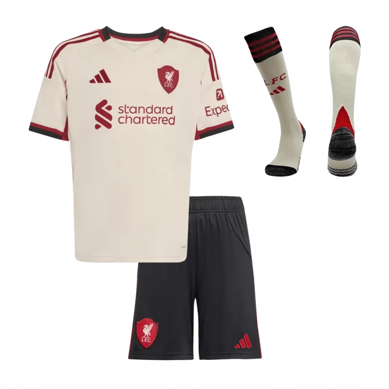 Liverpool Away Kids Soccer Jerseys Full Kit 2025/26