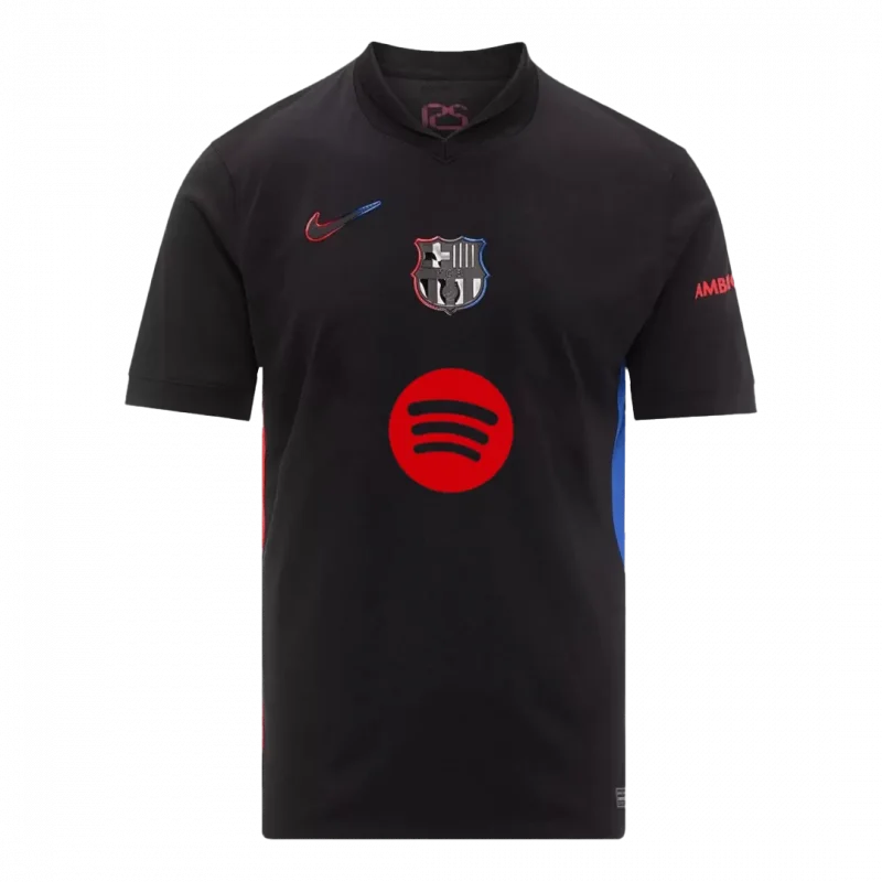 Barcelona Away Soccer Jersey- Spotify Logo Without Text