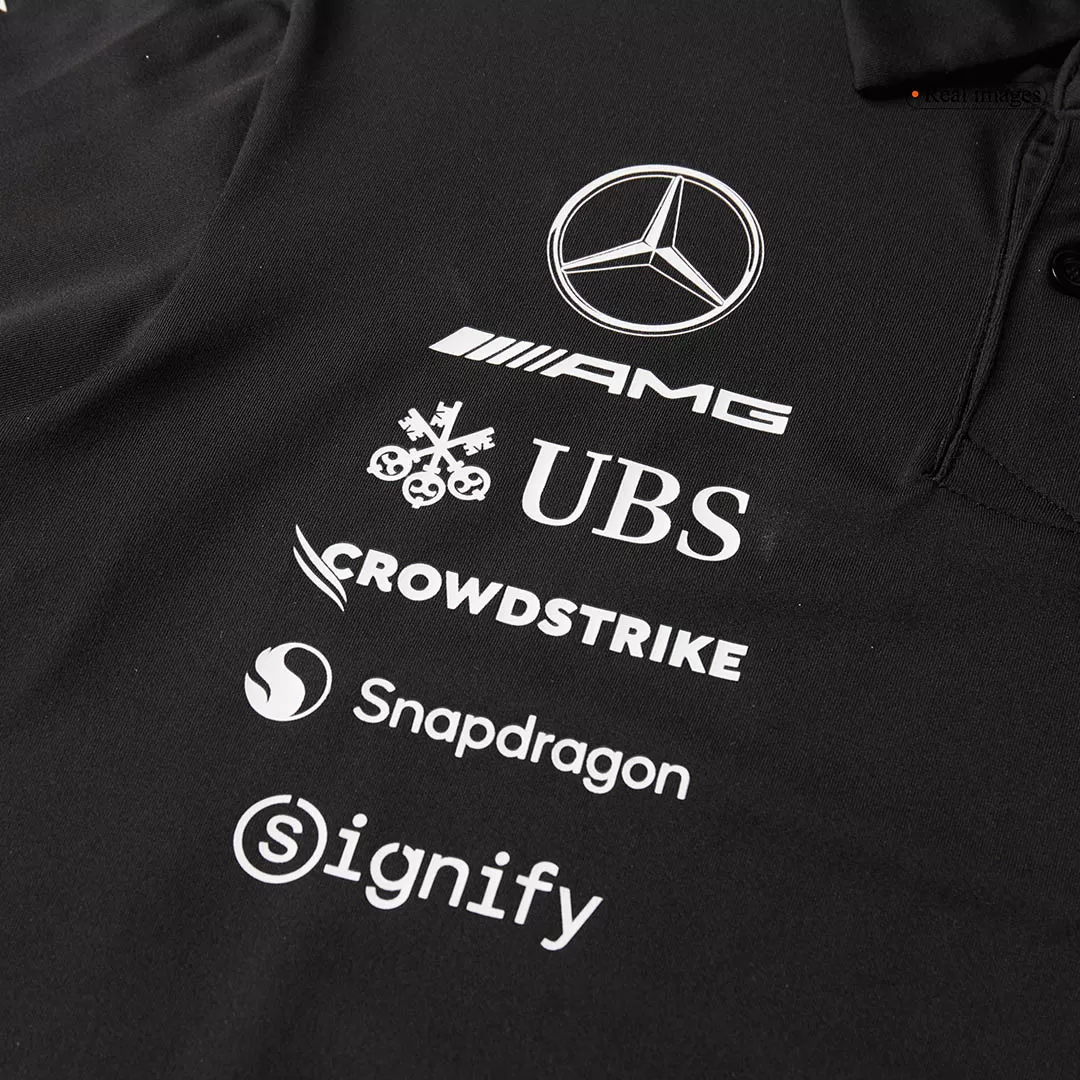 Mercedes AMG Petronas F1 2025 Team Polo Black - Image 8