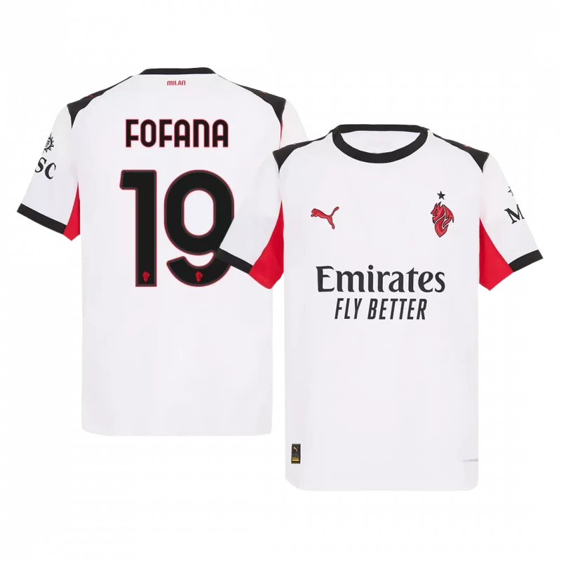 FOFANA #19 AC Milan Away Authentic Soccer Jersey 2025/26
