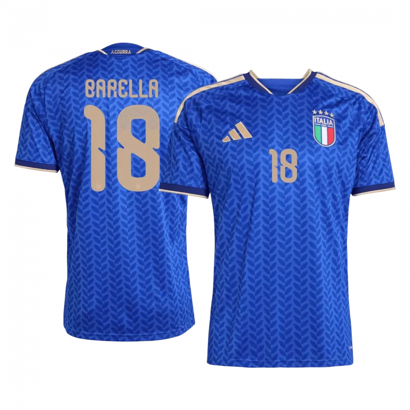 BARELLA #18 Italy Home Soccer Jersey World Cup 2026