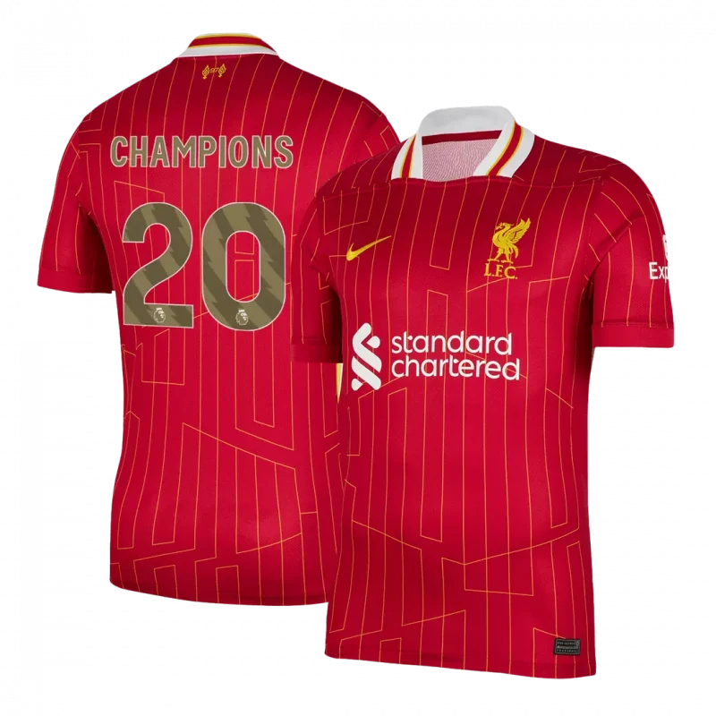 CHAMPIONS #20 Liverpool Home Soccer Jersey