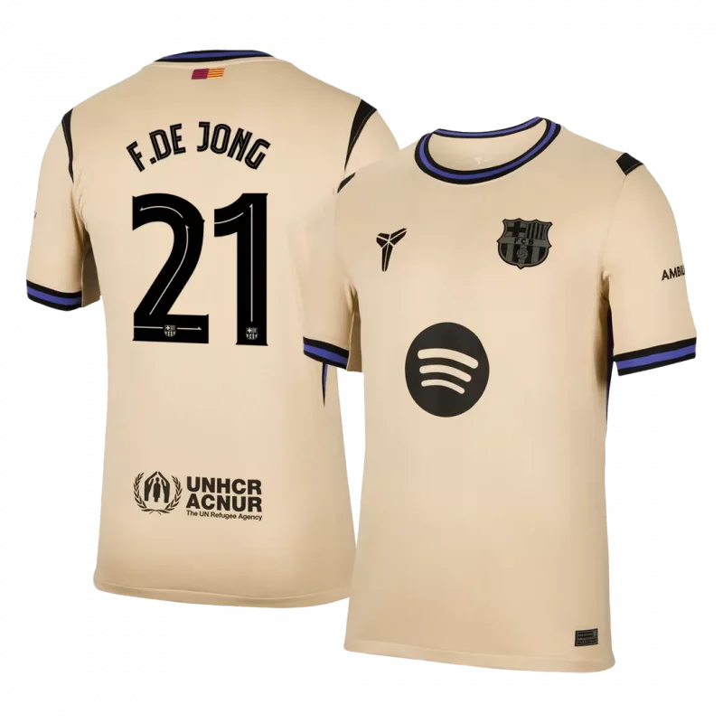 F.DE JONG #21 Barcelona Away Soccer Jersey 2025/26 -UCL