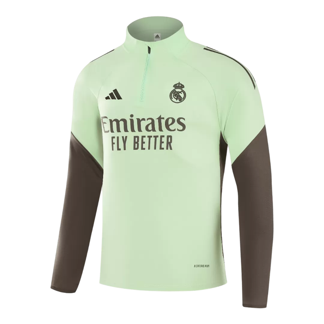 Real Madrid 1/4 Zip Tracksuit 2025/26 Green - Image 3