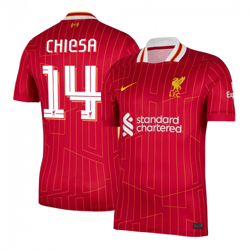 CHIESA #14 Liverpool Home Soccer Jersey - UCL