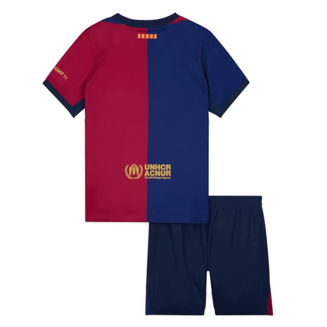 Barcelona X Travis Scott Home Kids Soccer Jerseys Kit - Image 2