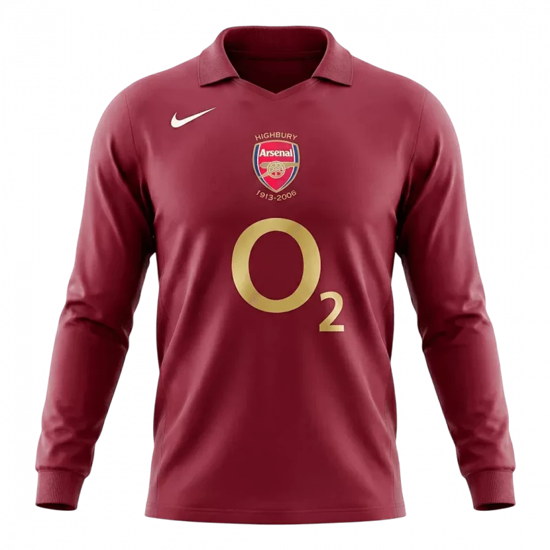 Retro Soccer Jersey Arsenal Home Long Sleeve 2005/06