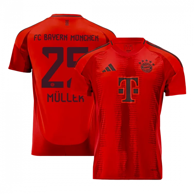 MÜLLER #25 Bayern Munich Home Soccer Jersey