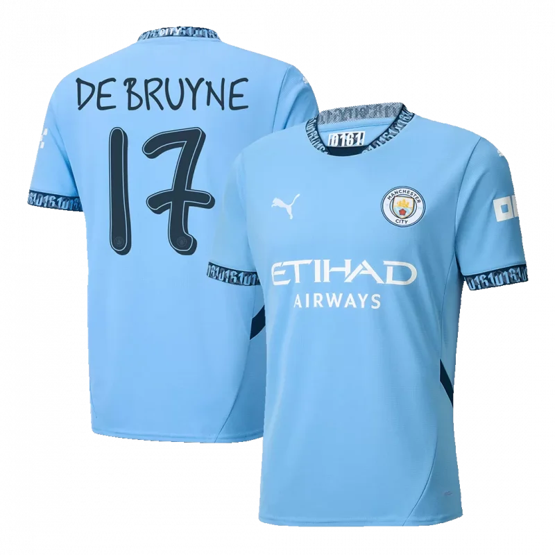 DE BRUYNE #17 Manchester City Home Soccer Jersey - UCL