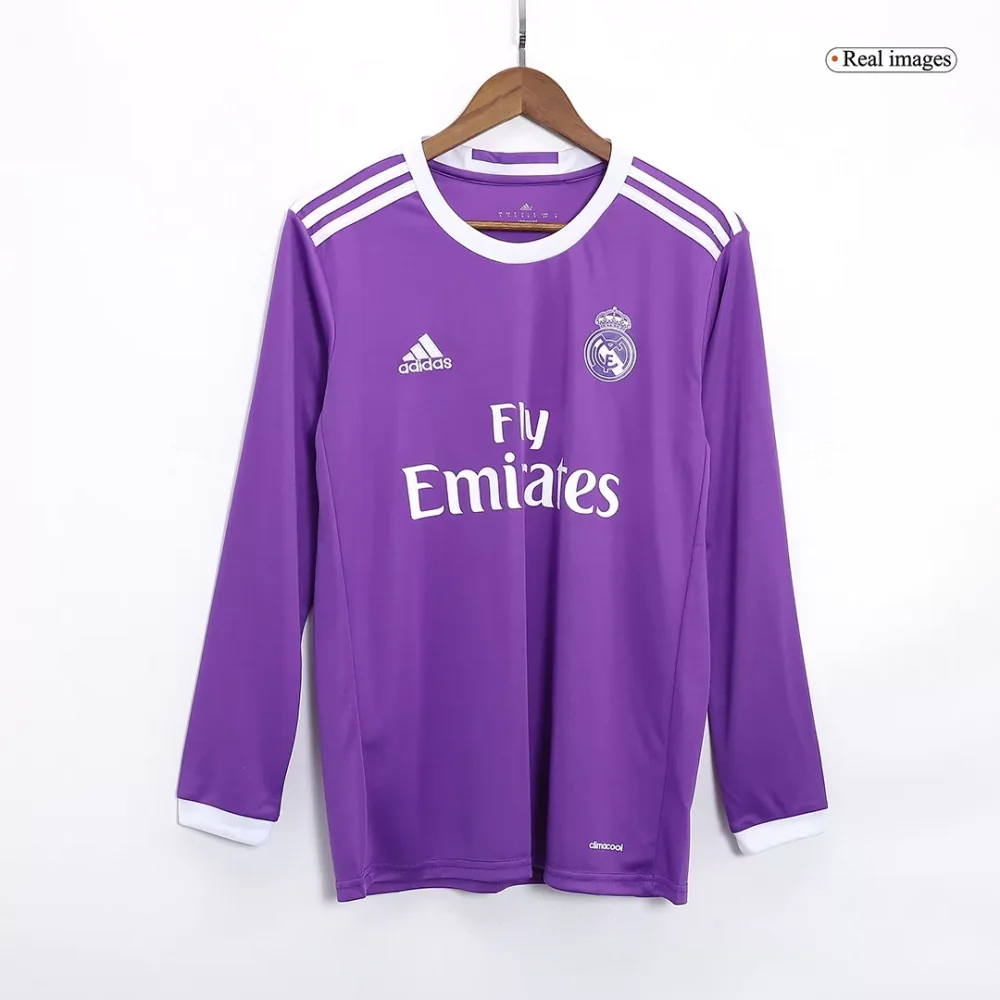 Vintage Soccer Jersey BENZEMA #9 Real Madrid Away Long Sleeve 2016/17 - Image 2