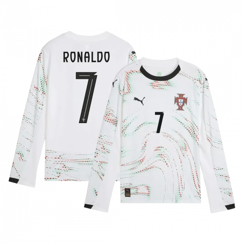 RONALDO #7 Portugal Away Long Sleeve Soccer Jersey 2025