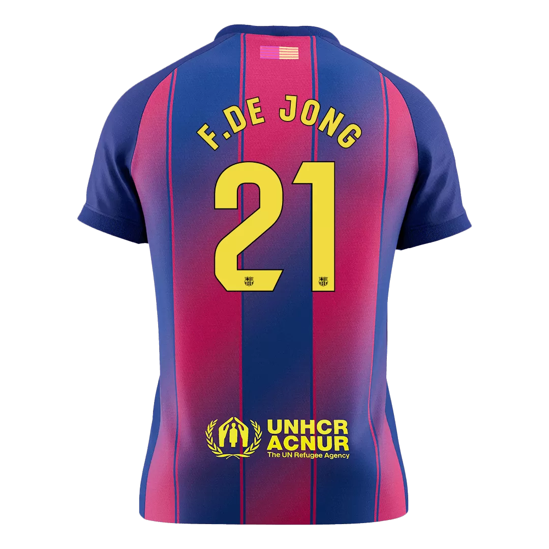 F.DE JONG #21 Barcelona Home Soccer Jersey 2025/26 - Image 2